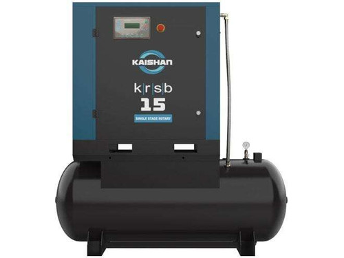 Kaishan KRSB 25 HP Lubricated Rotary Screw Air Compressor-Tank Mount