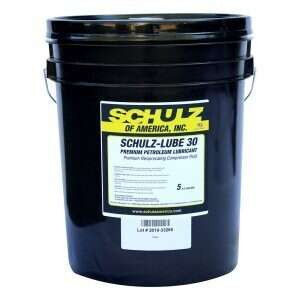 Schulz Lube -30- 5G 5 Gallon, 30wt, non detergent, mineral oil for Reciprocating Air Compressors