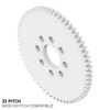 32P, 62 Tooth Acetyl Hub Mount Spur Gears (0.125" Face)