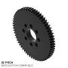 32 Pitch, 62 Tooth Delrin Hub Mount Spur Gear