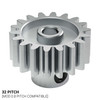 18T, 0.125" (1/8) Bore 32P Shaft Mount Pinion Gear (Steel)