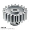 20T, 0.125" (1/8) Bore 32P Shaft Mount Pinion Gear (Steel)