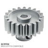 21T, 0.125" (1/8) Bore 32P Shaft Mount Pinion Gear (Steel)
