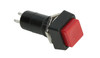 Latching SPST Square Push Button Switch (Red)