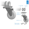 2.9" Swivel Caster Wheel