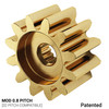 2305-0024-0012 - 2305 Series Brass, MOD 0.8, Servo Gear (24 Tooth Spline, 12 Tooth)