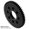 50 Tooth Hub-Mount Gear (MOD 0.8, 4mm Thick Acetal)