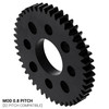45 Tooth Hub-Mount Gear (MOD 0.8, 4mm Thick Acetal)