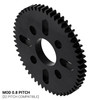 54 Tooth Hub-Mount Gear (MOD 0.8, 4mm Thick Acetal)