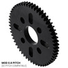 56 Tooth Hub-Mount Gear (MOD 0.8, 4mm Thick Acetal)