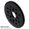 68 Tooth Hub-Mount Gear (MOD 0.8, 4mm Thick Acetal)