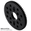 60 Tooth Hub-Mount Gear (MOD 0.8, 4mm Thick Acetal)