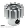 13T, 0.125" (1/8) Bore 32P Shaft Mount Pinion Gear (Steel)