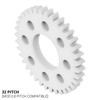 32P, 36 Tooth Acetyl Hub Mount Spur Gears (0.125" Face)