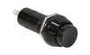 Latching SPST Round Push Button Switch (Black)