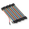 3802-1920-0010 - 1-Pos TJC8 Jumper Wire (MH-FC to FH-MC, Multicolor, 10cm Length) - 40 Pack