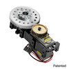 SG12 Series Servo Gearbox (2:1 Ratio, Continuous Rotation, 700 oz-in, 31 RPM)