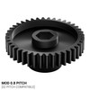 2303 Series Steel, MOD 0.8 Pinion Gear (8mm REX™ Bore, 40 Tooth)