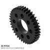 32 Pitch, 38 Tooth Delrin Hub Mount Spur Gear