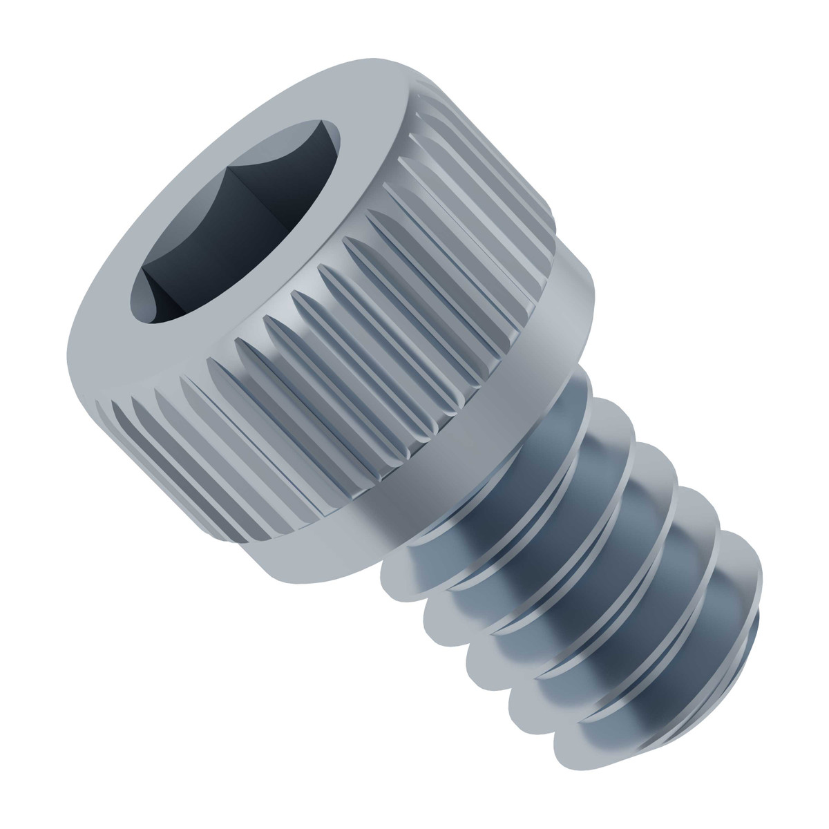 Zinc-Plated Steel Socket Head Screw (6-32 UNC, 3/16 Length) - 25 Pack