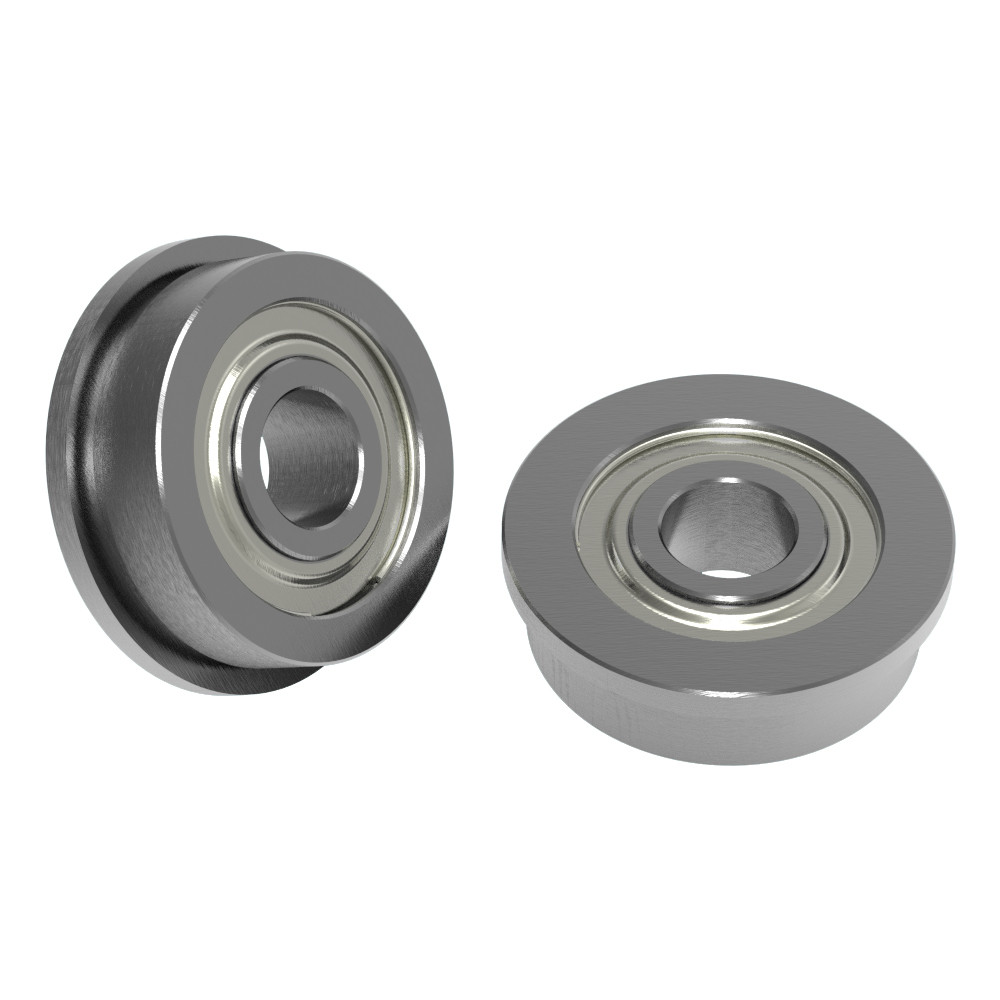 4mm ID Flanged Ball Bearing (12mm OD, 3.5mm Thickness) - 2 Pack