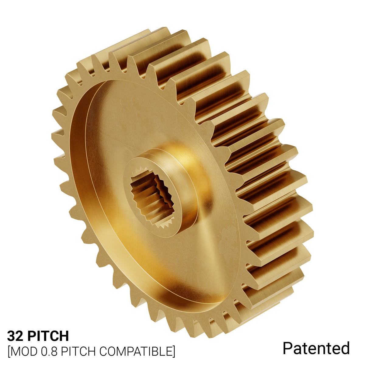 Brass, 32P, 32 Tooth, C24T Spline Servo Gear