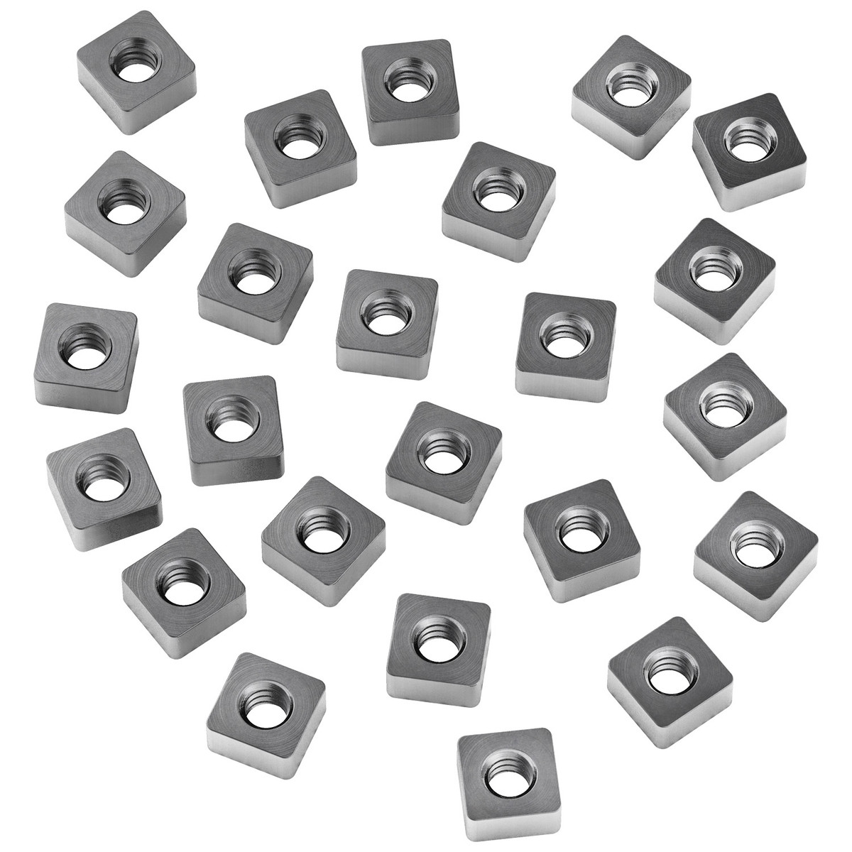 6-32 Square Nut - 24 Pack