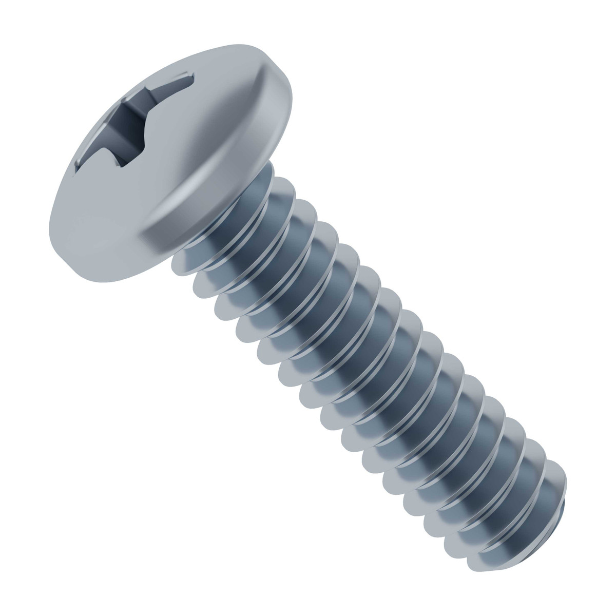 Zinc-Plated Steel Phillips Pan Head Screw (6-32 UNC, 1/2" Length) - 25 Pack