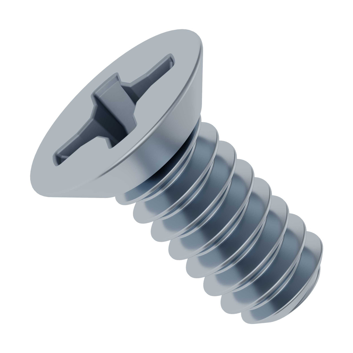 6-32 Zinc-Plated Flat Head Screw (0.3125" Length) - 6 Pack