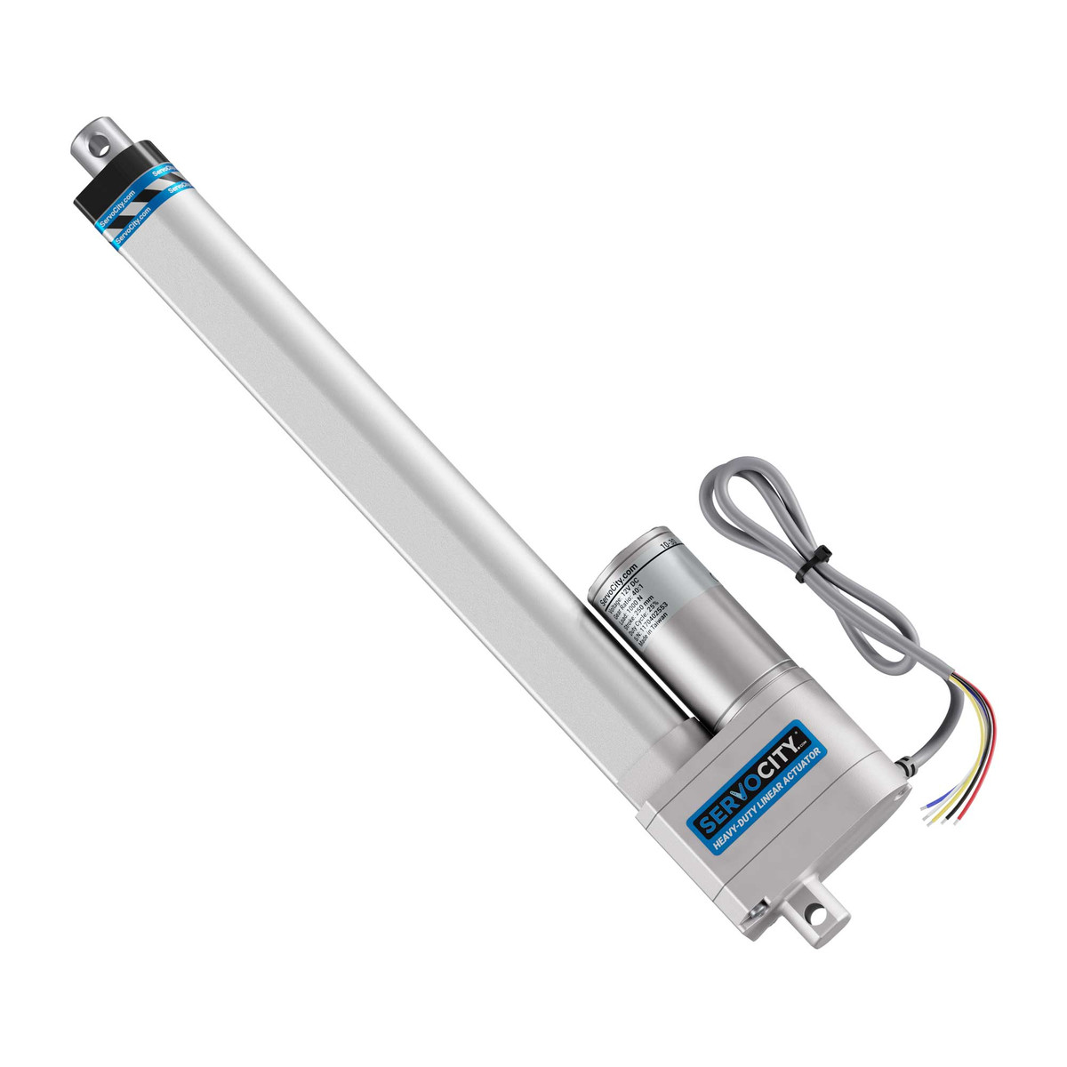12V Heavy-Duty Linear Actuator (225lb Thrust, 0.3"/sec, 10" Stroke)