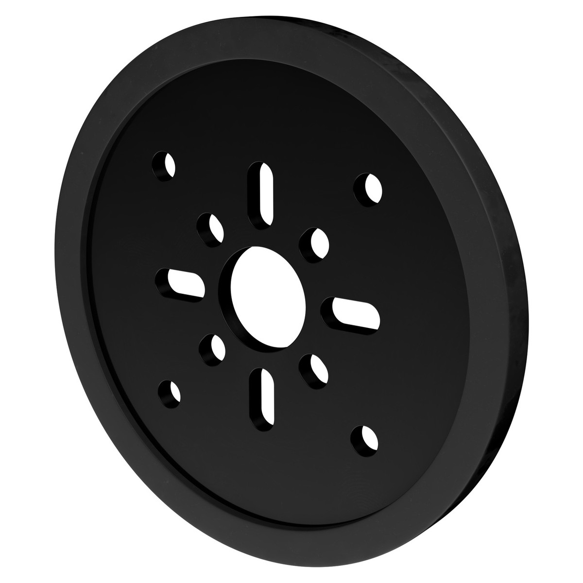 3607 Series Disc Wheel (14mm Bore, 72mm Diameter, Black) - 2 Pack