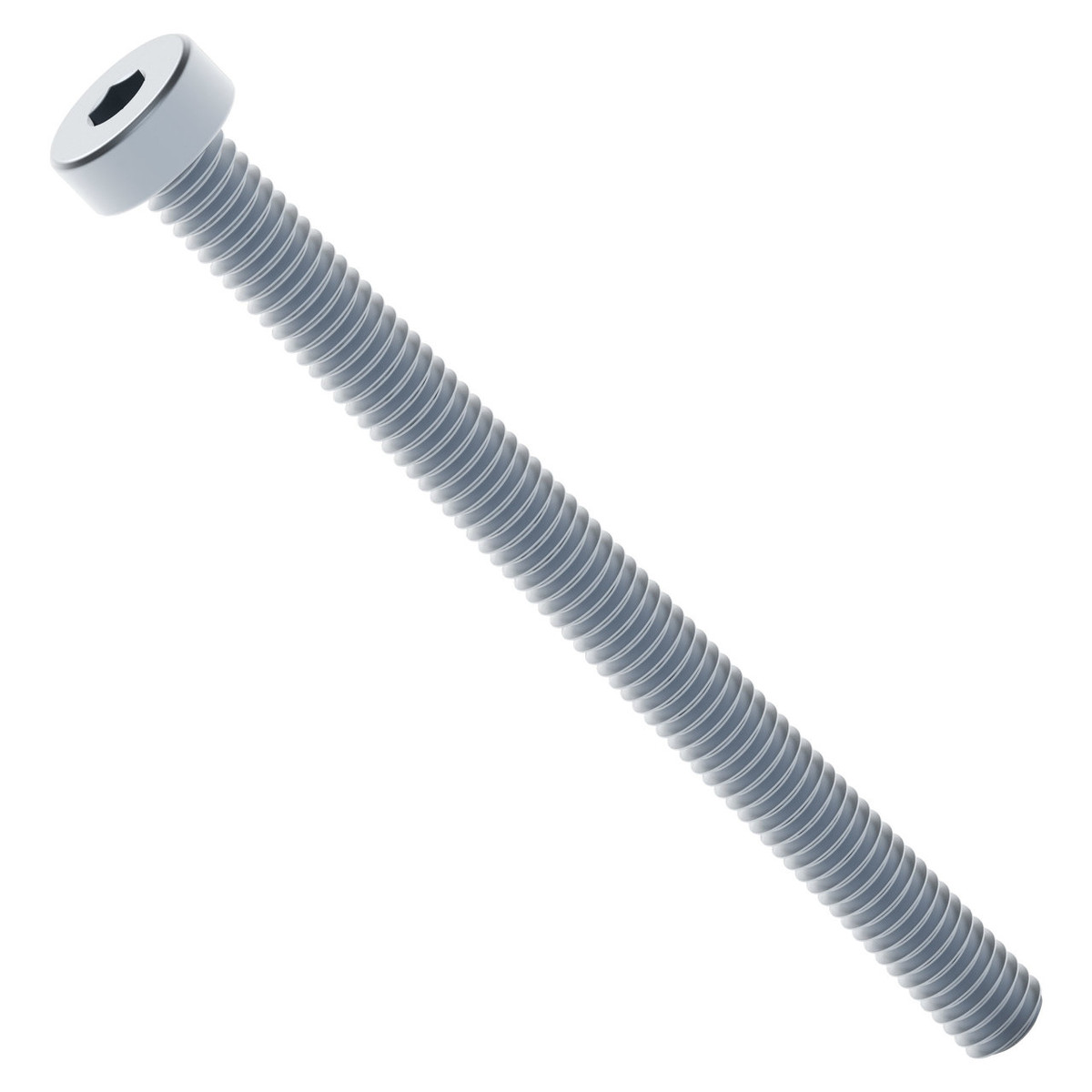 2804 Series Zinc-Plated Steel Low Profile Socket Head Screw (M4 x 0.7mm, 50mm Length) - 25 Pack