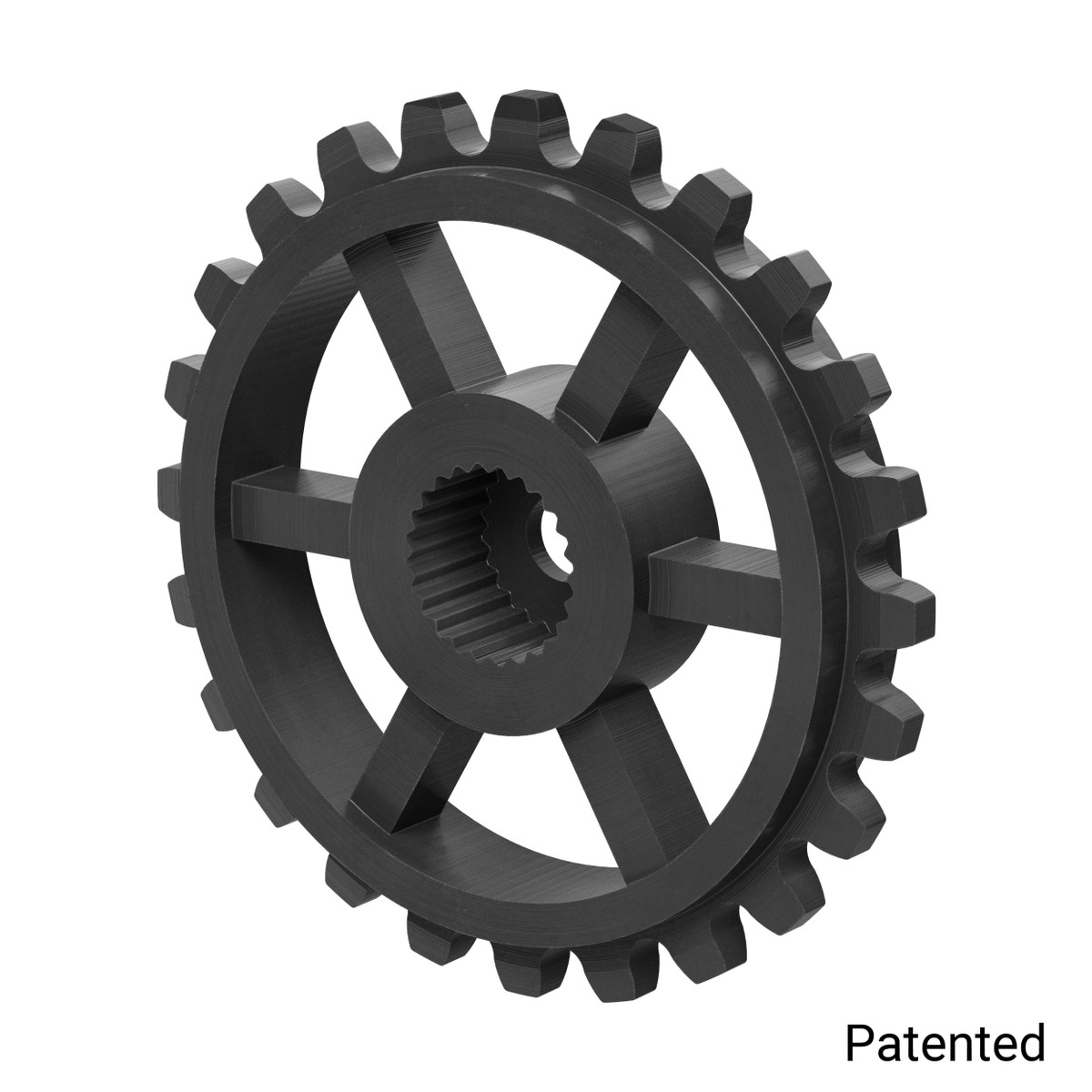 0.1227" Pitch, 24 Tooth Nylon Servo Sprocket with 24 Tooth Spline
