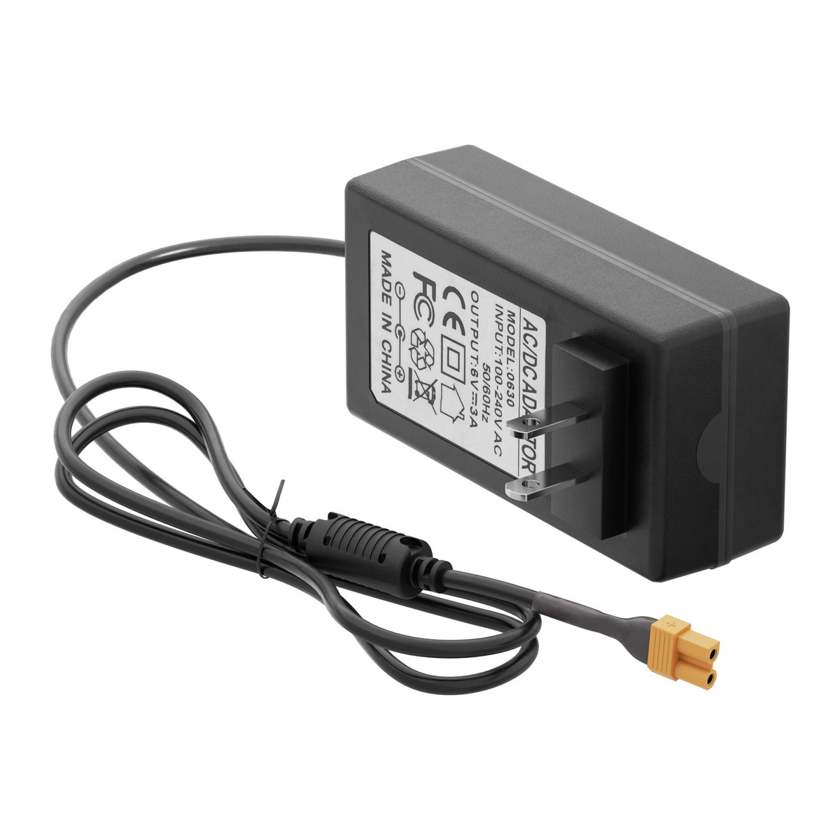 6V, 3A Power Supply (NEMA 5-15P Input, XT30 MH-FC Output)