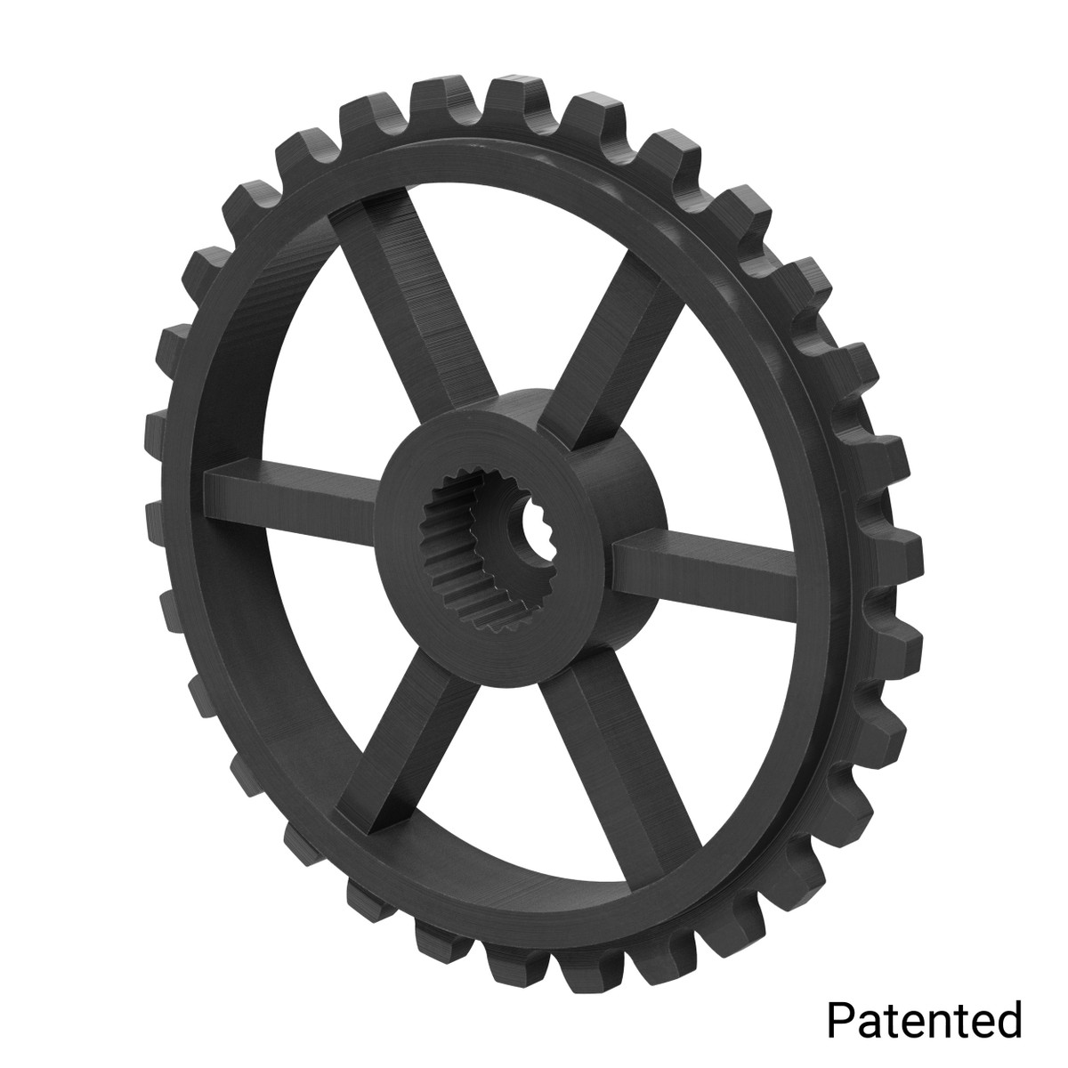 0.1227" Pitch, 30 Tooth Nylon Servo Sprocket with 24 Tooth Spline