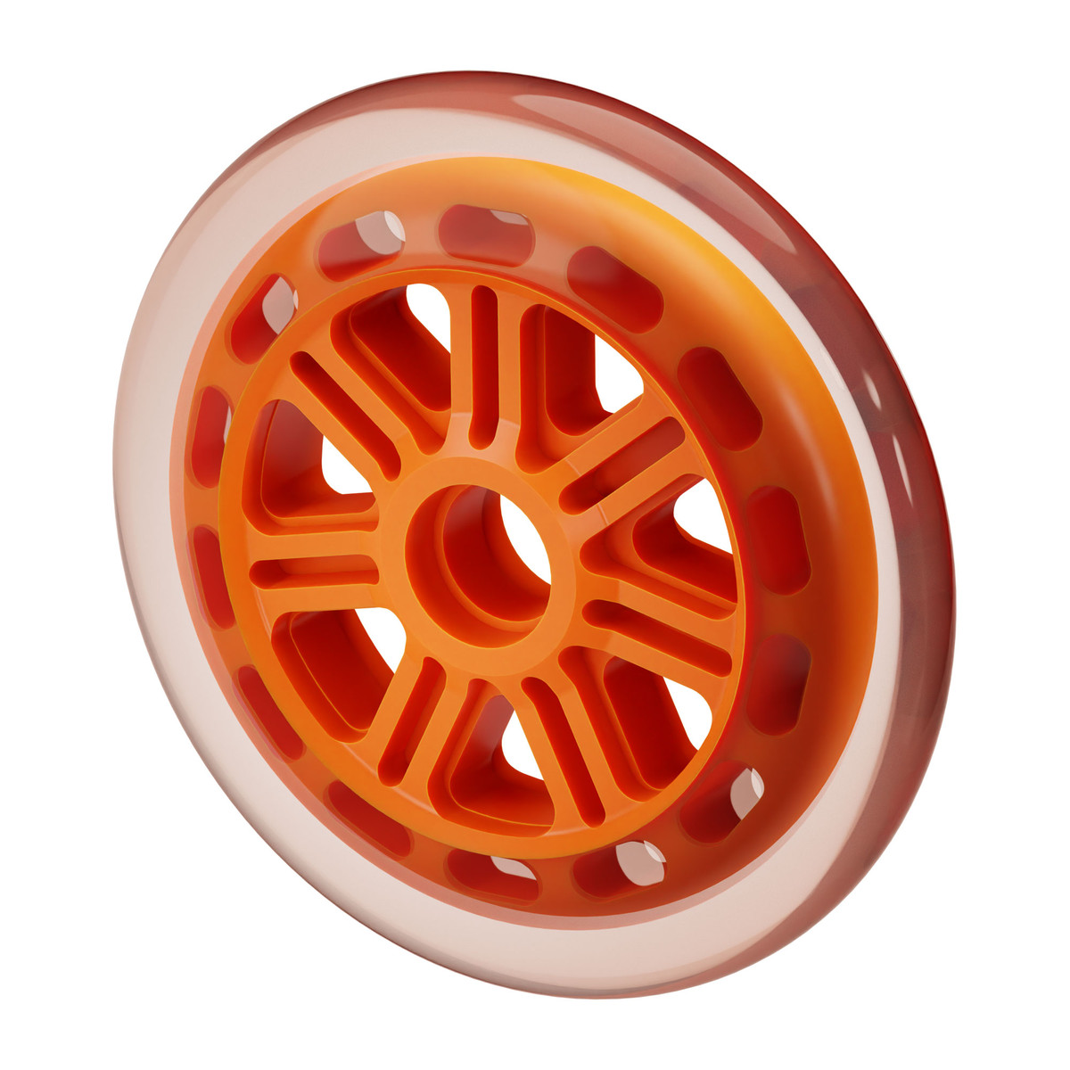 Inline Skate Wheel (Orange, 125mm Diameter)