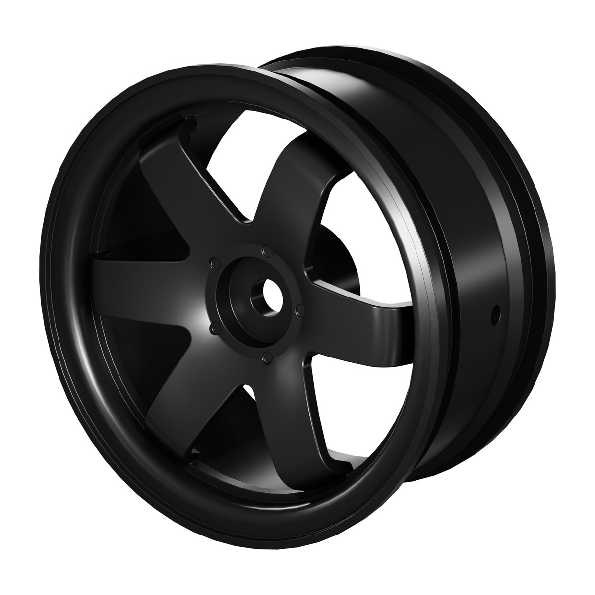 Black 6-Spoke 1.9" Rim (12mm Hex Drive) - 4 Pack