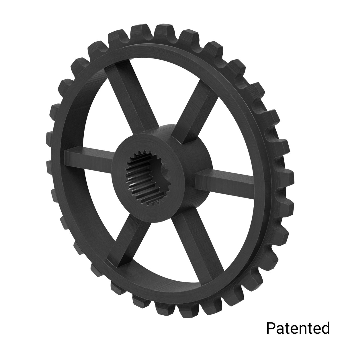 0.1227" Pitch, 30 Tooth Nylon Servo Sprocket with 25 Tooth Spline
