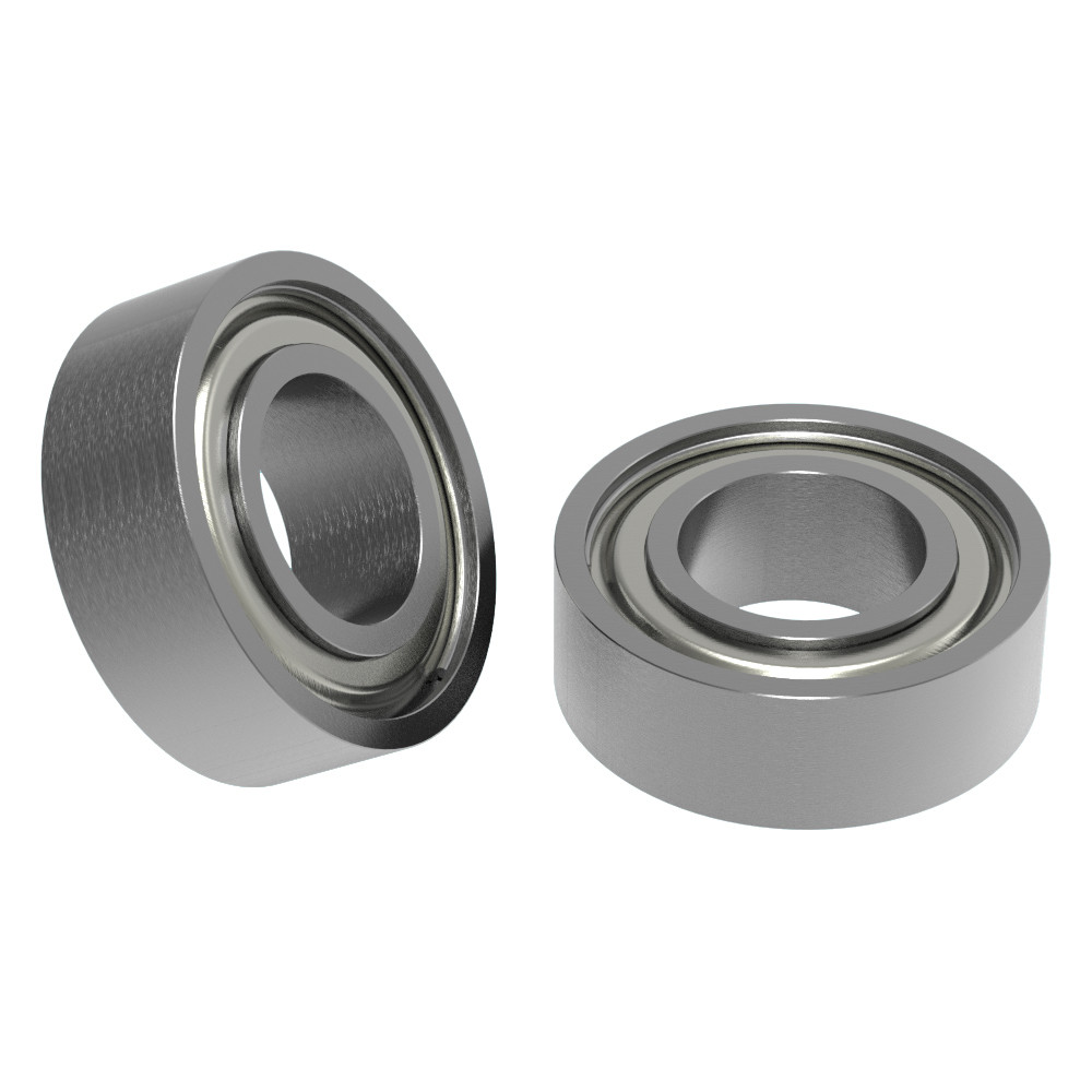 3/16" ID Non-Flanged Ball Bearing (3/8" OD, 1/8" Thickness) - 2 Pack