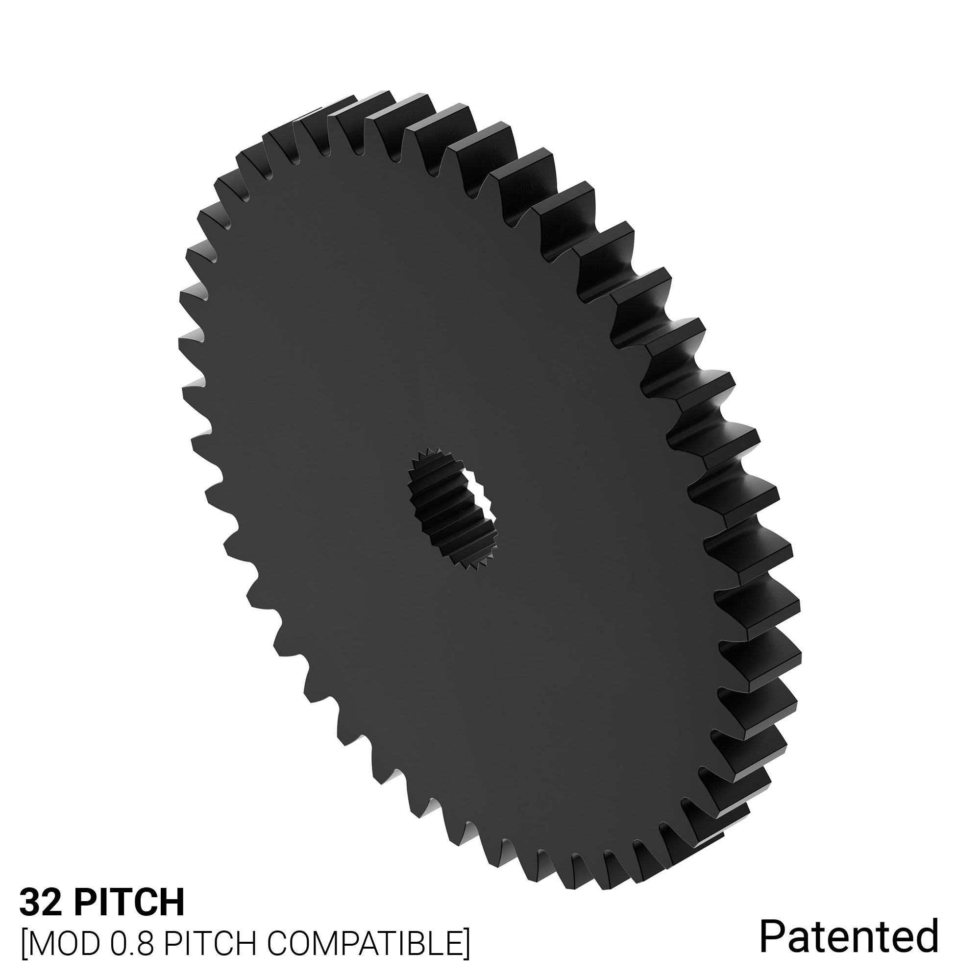 32P, 44 Tooth, 24T C1 Spline Servo Mount Gear (Acetyl) - ServoCity®