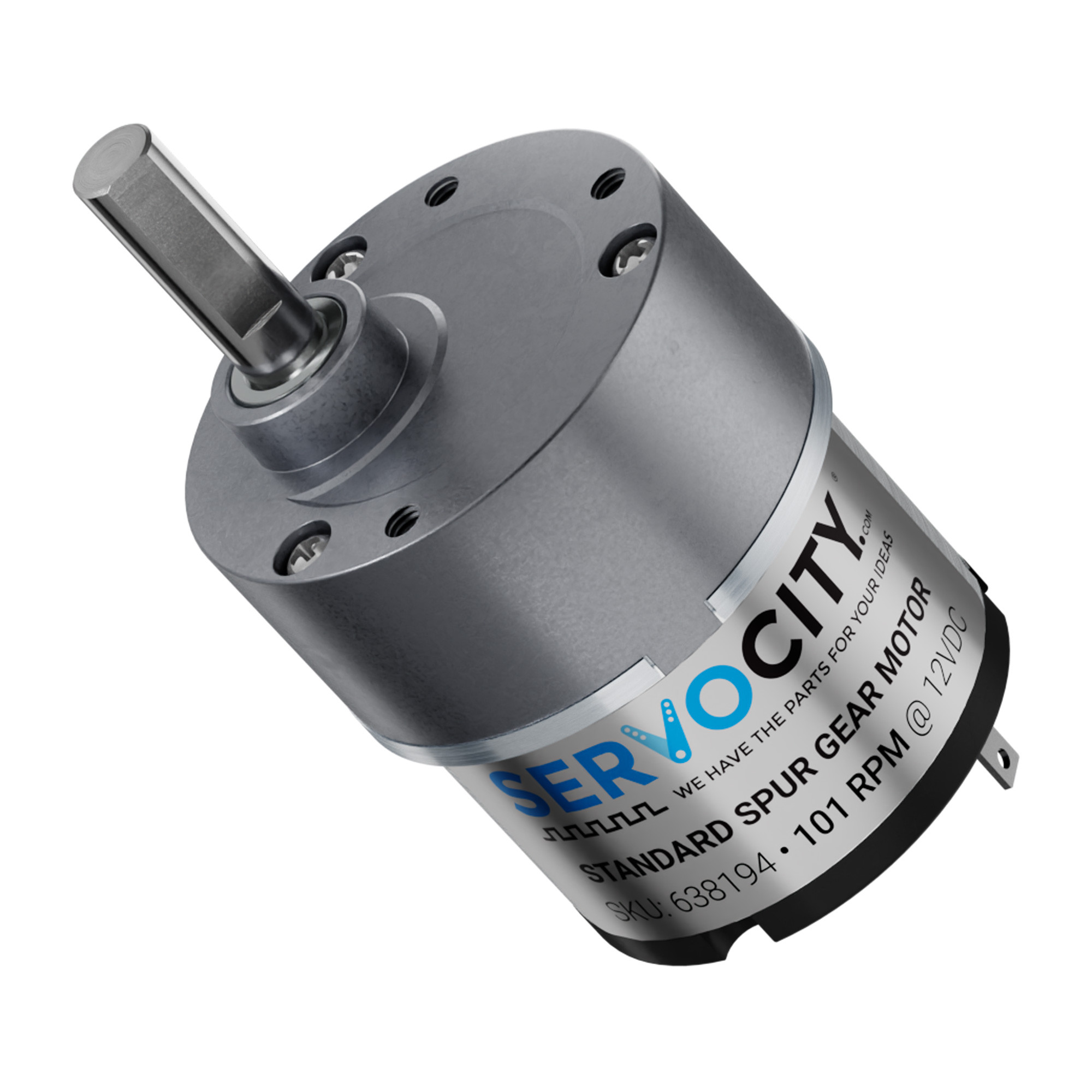 鳥101 101 RPM Gear Motor - ServoCity®