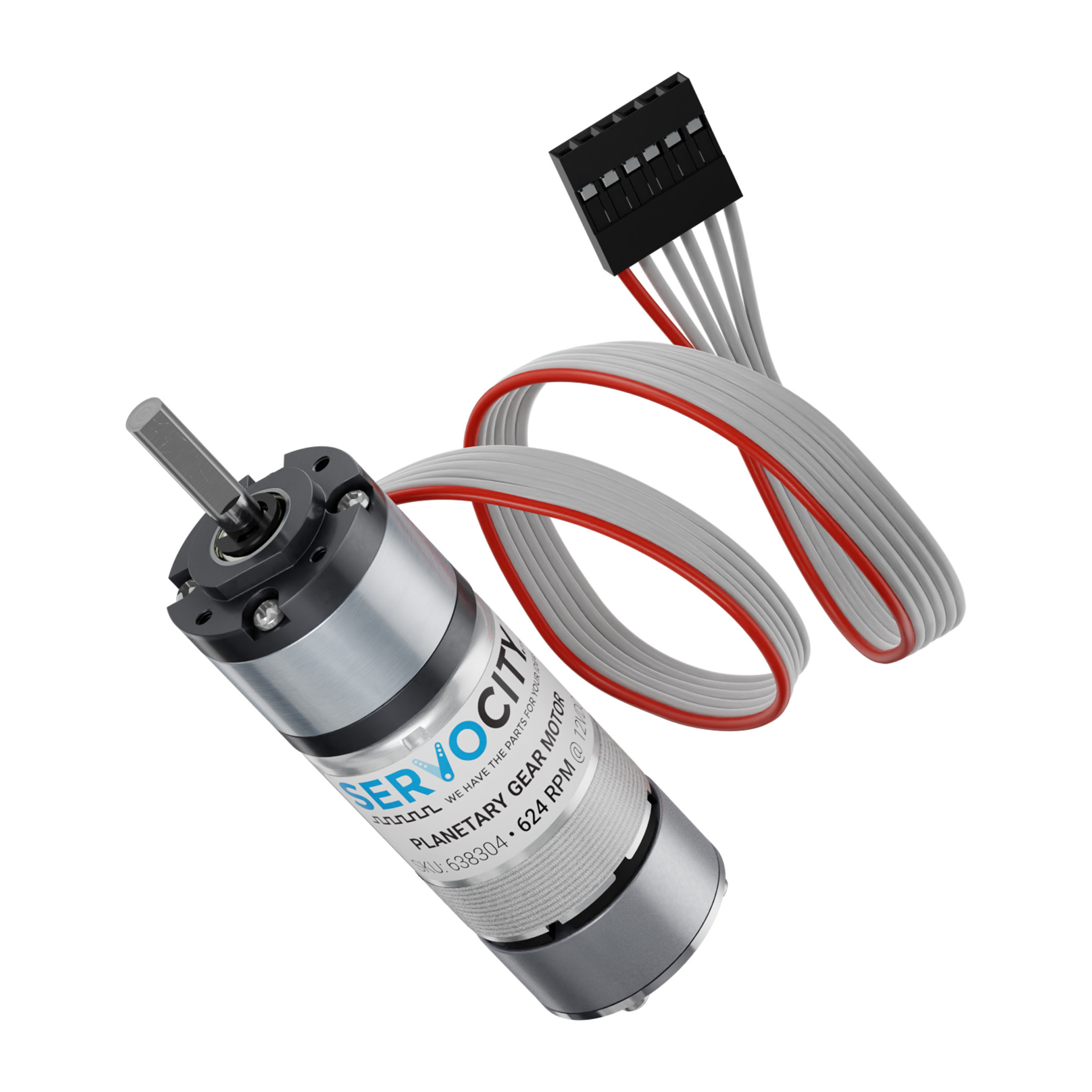 624 RPM Premium Planetary Gear Motor w/Encoder - ServoCity®