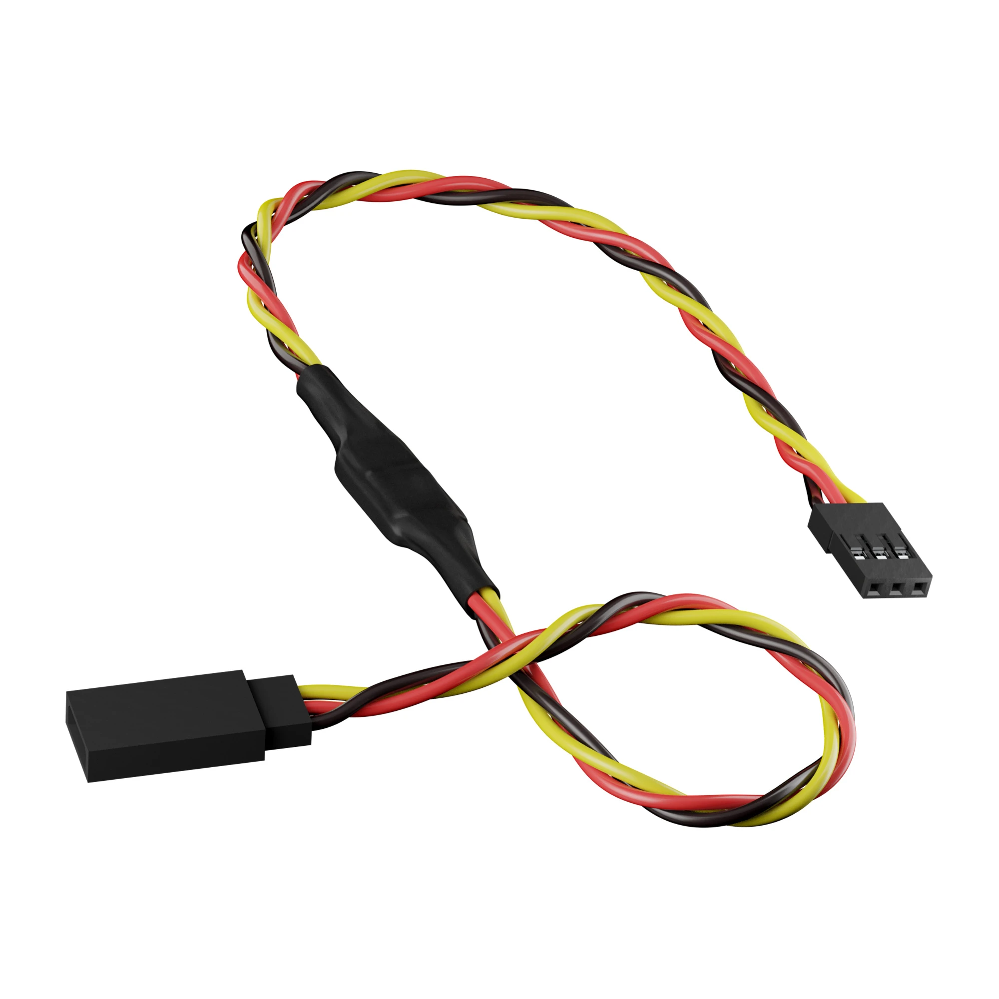 Signal-Boosting Servo Extension (3-Pos TJC8, MH-FC to FH-MC, 300mm
