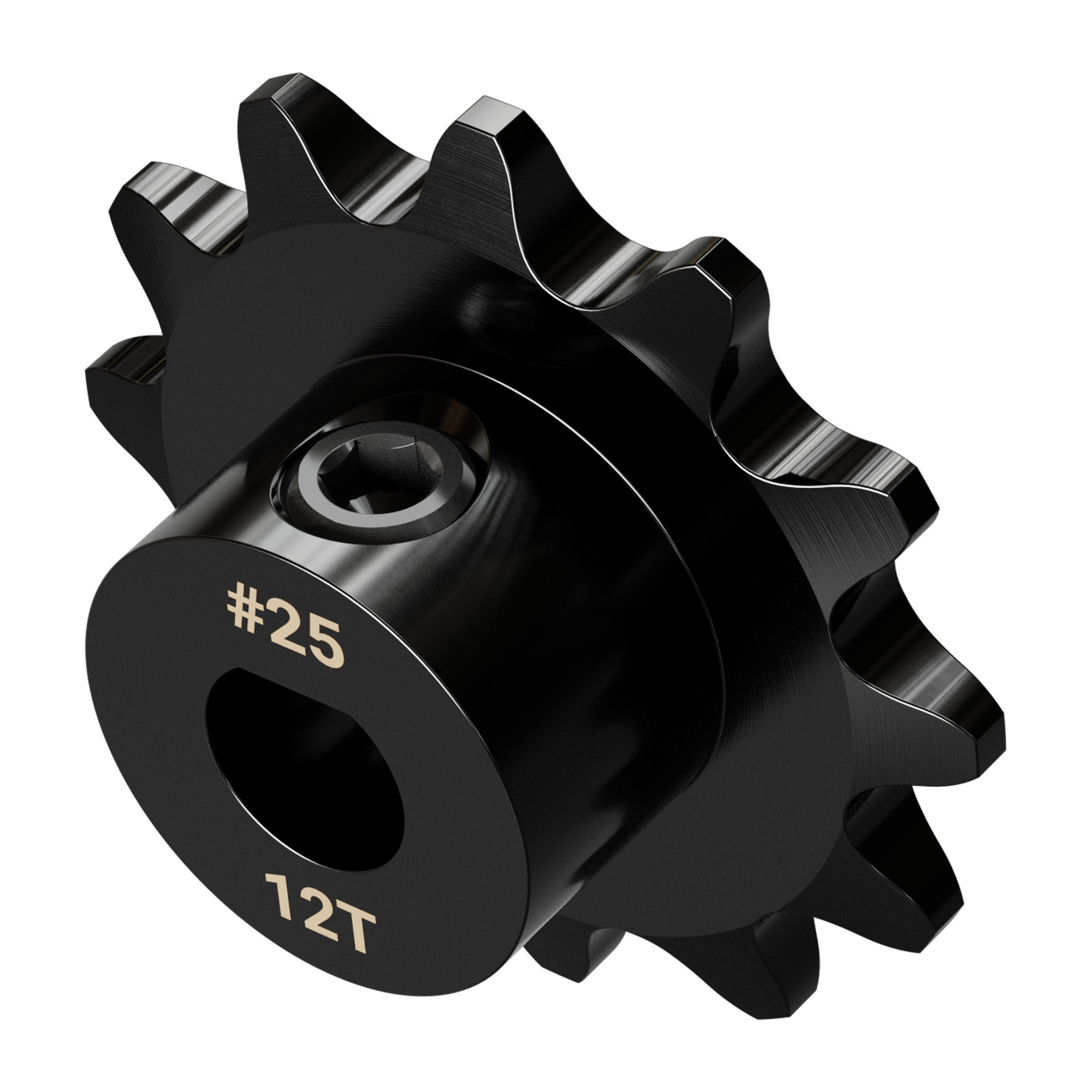 km　grape seed ユニット25-26、28-34、35、36 25 Pitch Set-Screw Sprocket (6mm D-Bore, 12 Tooth)