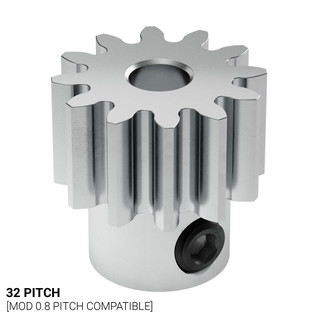 12T, 0.125" (1/8) Bore 32P Shaft Mount Pinion Gear (Steel) 12T, 0.125" (1/8) Bore 32P Shaft Mount Pinion Gear (Steel)