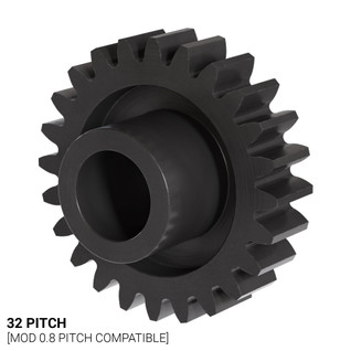 32P, 24T, 0.250" (1/4) Bore, Plain Bore Gear (Delrin)