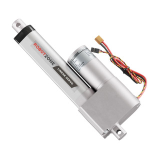 Heavy-Duty Linear Servo (Position Control, 12-24V, 33lb Thrust, 1.7"/sec, 4" Stroke) Heavy-Duty Linear Servo (Position Control, 12-24V, 33lb Thrust, 1.7"/sec, 4" Stroke)