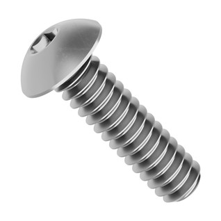 Zinc-Plated Steel Button Head Screw (6-32 UNC, 1/2" Length) - 25 Pack