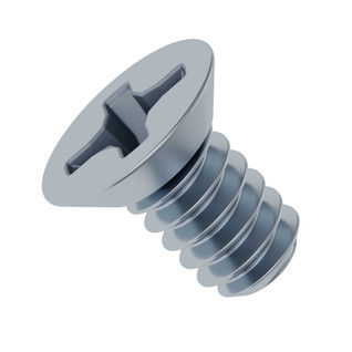 6-32 Zinc-Plated Flat Head Screw (0.250" Length) - 6 Pack