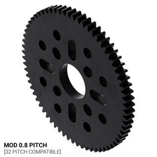 68 Tooth Hub-Mount Gear (MOD 0.8, 4mm Thick Acetal)